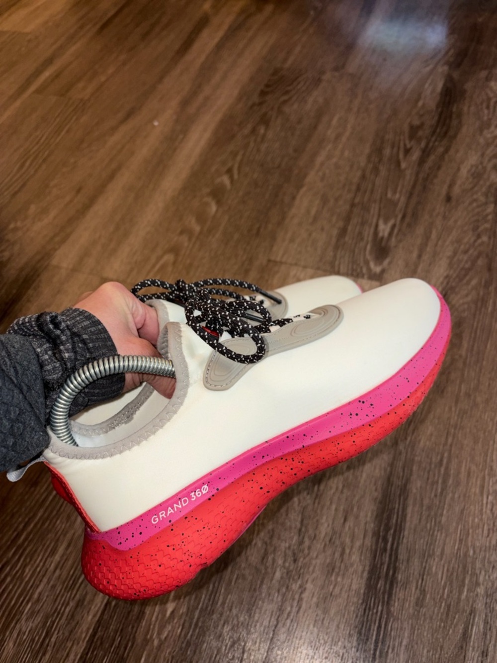 Cole Haan Women's ZeroGrand ChangeSpace White/Pink Shoes Sz 7.5B